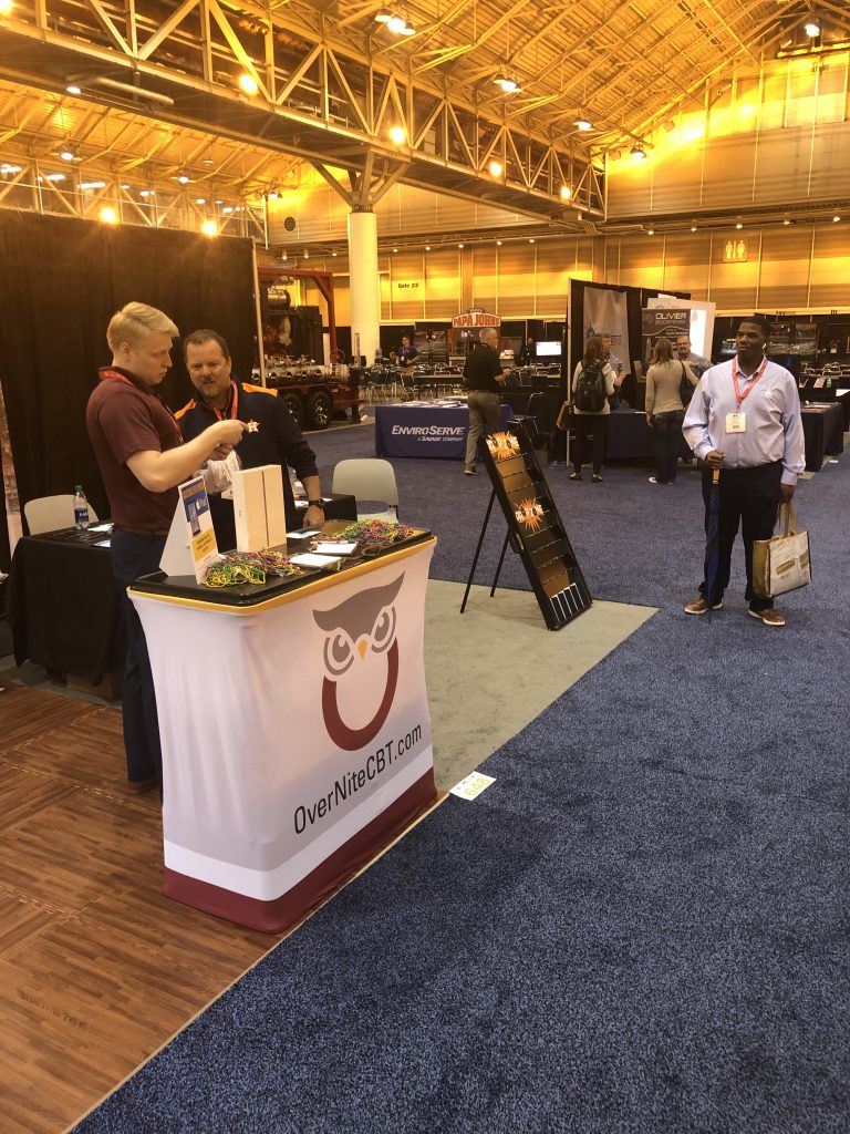 OSI Sales Manager Kevin Snedecor and Sales Representative Elliot Rowe at the OSI booth at Clean Gulf 2019.